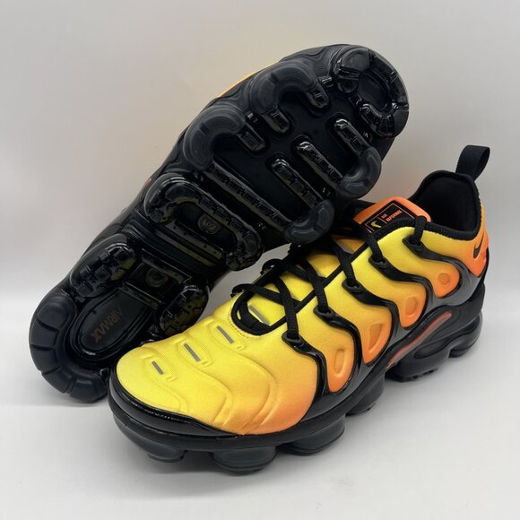 Nike Air VaporMax Plus \'Sunset\' Sneaker Yellow Black Men\'s 10.5 924453-006 main image 7